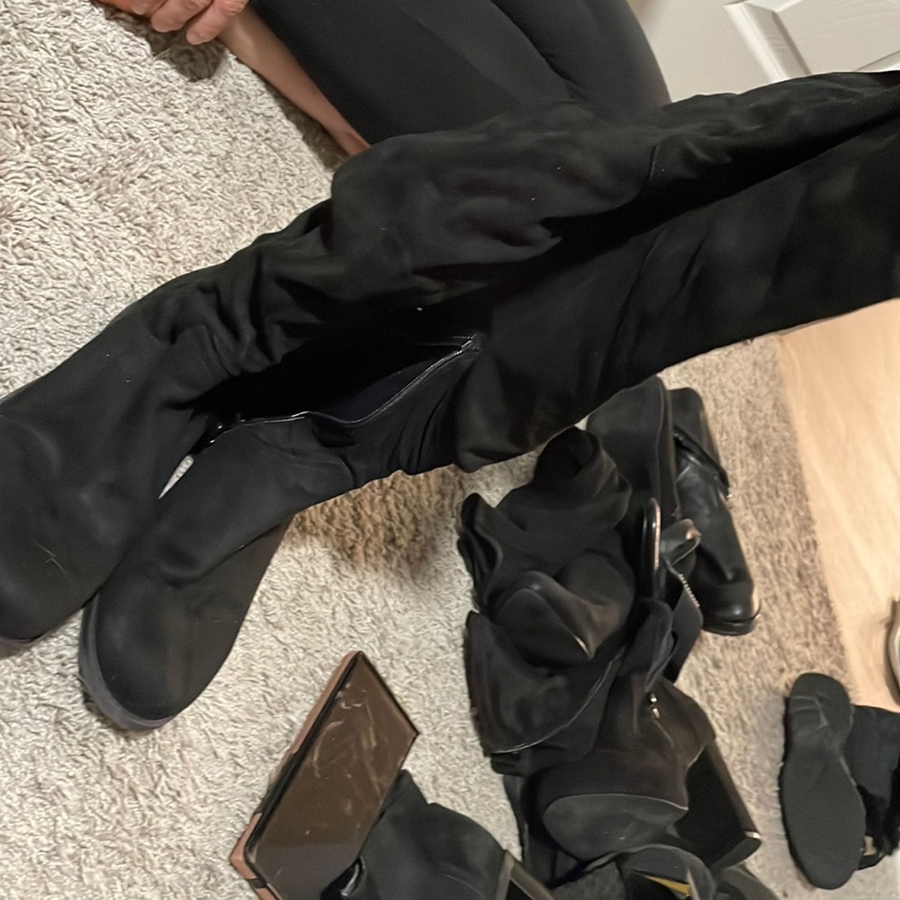 Black Flat Boots - image 1